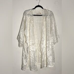 Victoria's Secret Vintage Ivory Satin Robe -One size fits most